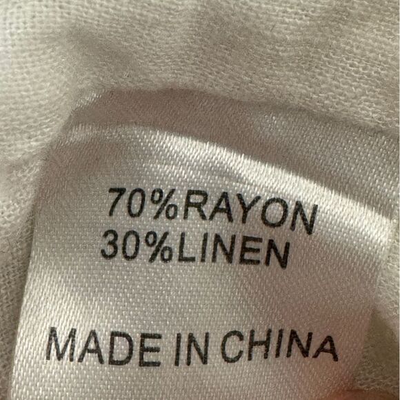 Princess Polly White Cropped Linen Blend Tank 0 - Picture 7 of 9